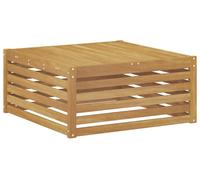 vidaXL Table d'extérieur en bois massif d'acacia, blanche, 79 x 79 x 37 cm
