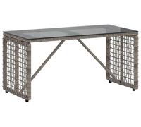 vidaXL Table d'extérieur grise et noire 80 x 40 x 40 cm