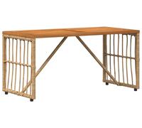 vidaXL Table d'extérieur Nature 80 x 40 x 40 cm en acier et rotin synthétique