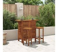 vidaXL Ensemble table de bar et chaises 3 pièces en acacia massif