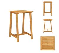 vidaXL Table haute de jardin 70 x 70 x 104 cm en bois massif d'acacia - Tables de jardin
