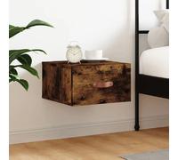 vidaXL Table murale chêne fumé