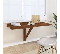 vidaXL Table murale pliable Chêne marron 100x60x56cm Bois d'ingénierie342652 Marron G