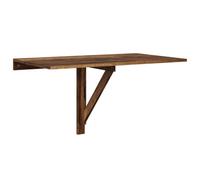 vidaXL Table Murale Pliable Flottante Suspendue Table de Cuisine Table d'Écriture Bar Bureau Intérieur Chêne Fumé 100x60x56 cm Bois d'Ingénierie