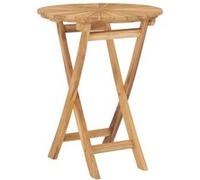 vidaXL Table de jardin pliante Ø 60 cm bois massif teck