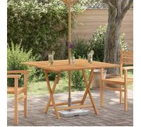 vidaXL Table de jardin pliante 110x110x75 cm bois massif teck