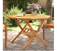 vidaXL Table pliante de jardin Ø110x75 cm Bois massif d'acacia
