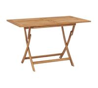 vidaXL Table de jardin pliante 120x70x75 cm bois massif teck