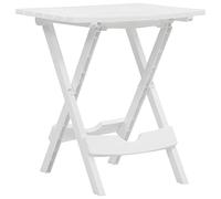 vidaXL Table Pliable de Jardin Table d'Appoint de Patio Table Basse de Terrasse Table de Camping Extérieur Portable 45,5x38,5x50 cm Blanc