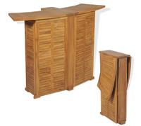 vidaXL Table pliante de bar en teck