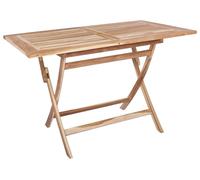 vidaXL Table pliante de jardin – couleur naturelle – 120 x 70 x 75,5 cm