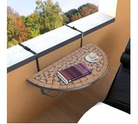 vidaXL Table de balcon suspendue Mosaïque Terracotta