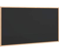 vidaXL Tableau à craies avec cadre en pin massif noir 100 x 55 cm