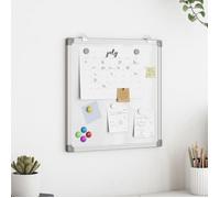vidaXL Tableau blanc magnétique 60x60x1,7 cm aluminium – effaçable à sec, mural