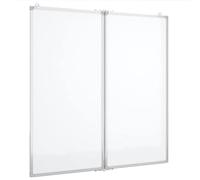 vidaXL Tableau blanc magnétique pliable 100x100x1,7 cm Aluminium