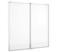 vidaXL Tableau blanc magnétique pliable 100x100x1,7 cm Aluminium