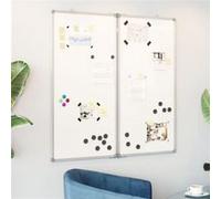 vidaXL Tableau blanc magnétique pliable 100x100x1,7 cm aluminium