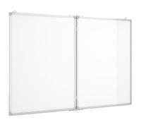 vidaXL Tableau blanc magnétique pliable 120x80x1,7 cm Aluminium