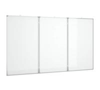 vidaXL Tableau blanc magnétique pliable 3 panneaux 150x80x1,7 cm Aluminium