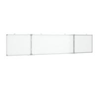 vidaXL Tableau blanc magnétique pliable 200x40x1,7 cm Aluminium