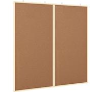 vidaXL Tableau d'affichage 100 x 100 x 1,4 cm, en bois massif de pin, couleur marron, pliable