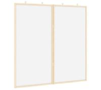 vidaXL Tableau d'affichage pliable 80 x 80 cm Blanc Bois de pin massif - Usage intérieur