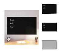 vidaXL Tableau magnétique mural Noir 100 x 60 cm Verre trempé - Tableaux blancs