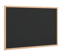 vidaXL Tableau noir avec cadre en bois de pin massif – 60x40 cm – Noir – Facile à nettoyer