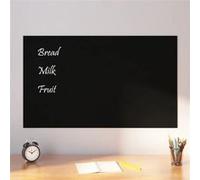 vidaXL Tableau noir magnétique mural noir 100x60 cm verre trempé, tableau noir en verre, tableau magnétique pour mur, tableau d'écriture 347946 Noir G
