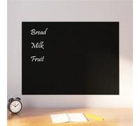vidaXL Tableau noir magnétique mural noir 80x60 cm verre trempé, tableau noir en verre, tableau magnétique pour mur, tableau d'écriture Noir G