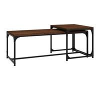vidaXL Tables basses 2 pcs Chêne marron Bois d'ingénierie