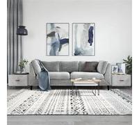 vidaXL Tables basses (lot de 2) en bois d'ingénierie 50 x 50 x 40 cm – Gris béton