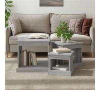 vidaXL Tables basses 3 pcs sonoma gris bois d'ingénierie