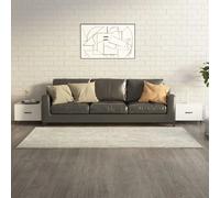 Tables basses avec pieds métal 2 pcs Blanc brillant 50x50x40 cm