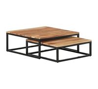 vidaXL Tables Basses gigognes 2 pcs Bois d'acacia Massif