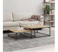 vidaXL Tables basses gigognes 832819 chêne sonoma bois d'ingénierie – 2 pièces