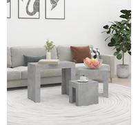 vidaXL Tables basses gigognes - Gris béton