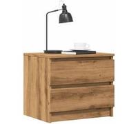 vidaXL Tables de chevet 2 pièces chêne artisanal 50x40x43,5 cm bois ingénierie Marron