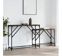 vidaXL Tables console gigognes 2 pcs – Chêne fumé, style industriel