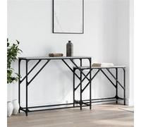 vidaXL Tables console gigognes 2 pcs sonoma gris bois d'ingénierie 837805 Gris G