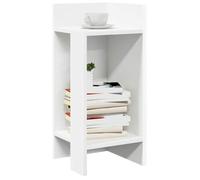 vidaXL Tables d'appoint 2 pcs avec étagère blanc 25,5x27x60 cm 858543