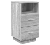 vidaXL Tables de Chevet 2 pcs avec 2 tiroirs Sonoma Gris 36x36x68 cm, Table d'appoint, Armoire de lit, Table d'appoint pour la Chambre, Table de Nuit