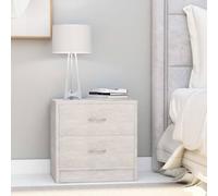 vidaXL Tables de chevet 2 pcs Gris béton 40x30x40 cm Bois d'ingénierie