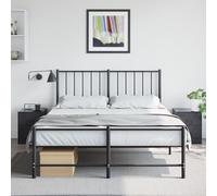 vidaXL Tables de chevet 2 pcs noir 34,5x39x44 cm acier