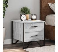 vidaXL Tables de chevet 2 pcs sonoma gris 40x41x40cm bois d'ingénierie