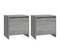 vidaXL Tables de chevet 2 pcs Sonoma gris 45x34x44,5 cm Aggloméré