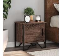 vidaXL Tables de chevet 2pcs chêne marron 40x30x40cm bois d'ingénierie