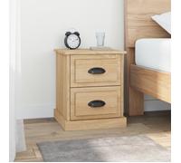 vidaXL Tables de Chevet 2 pcs, Armoires de Nuit avec 2 Tiroir, Armoires de Lit avec Rangement, Tables de Nuit de de Chambre, Chêne Sonoma Bois d'Ingénierie