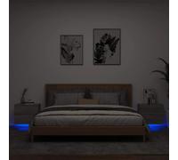 VIDAXL Tables de Chevet avec LED