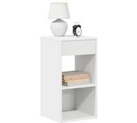vidaXL Tables de chevet avec tiroir 2 pcs blanc 35x34x66,5 cm, table d'appoint, armoire de lit, table d'appoint pour la 858714 Blanc G